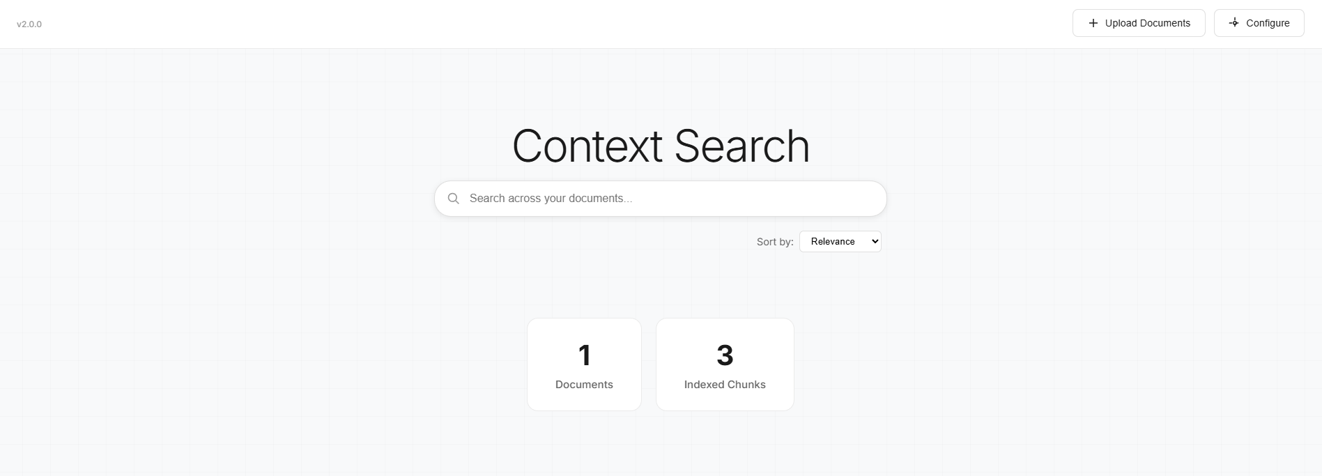 Context Search Engine Dashboard