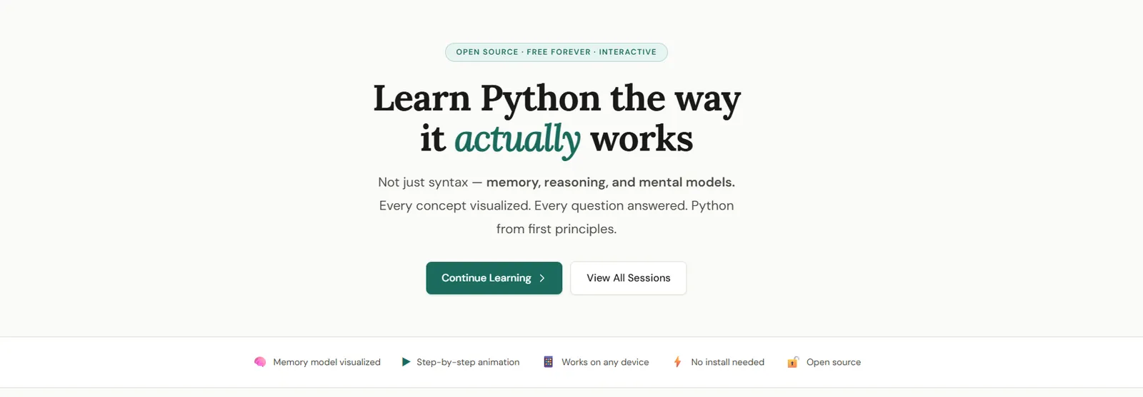 Py Internals interactive Python memory course homepage