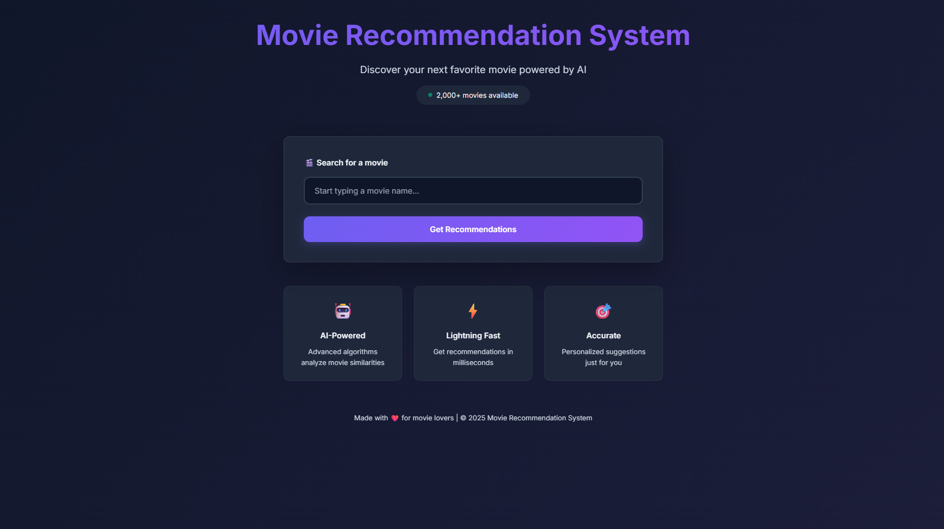 Movie Recommendation System