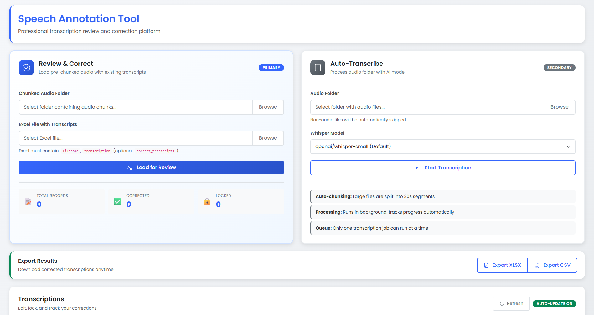 Application Dashboard