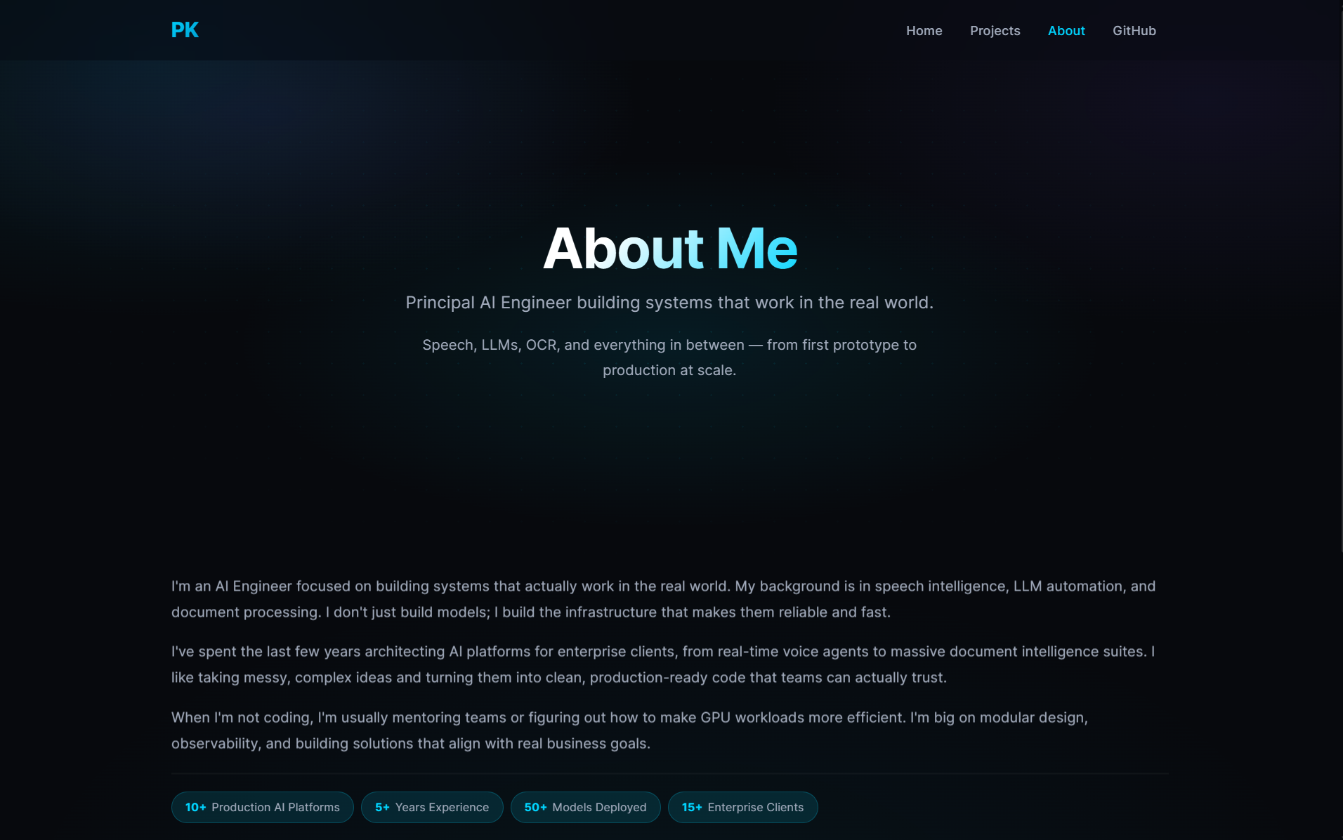 Portfolio - About Page
