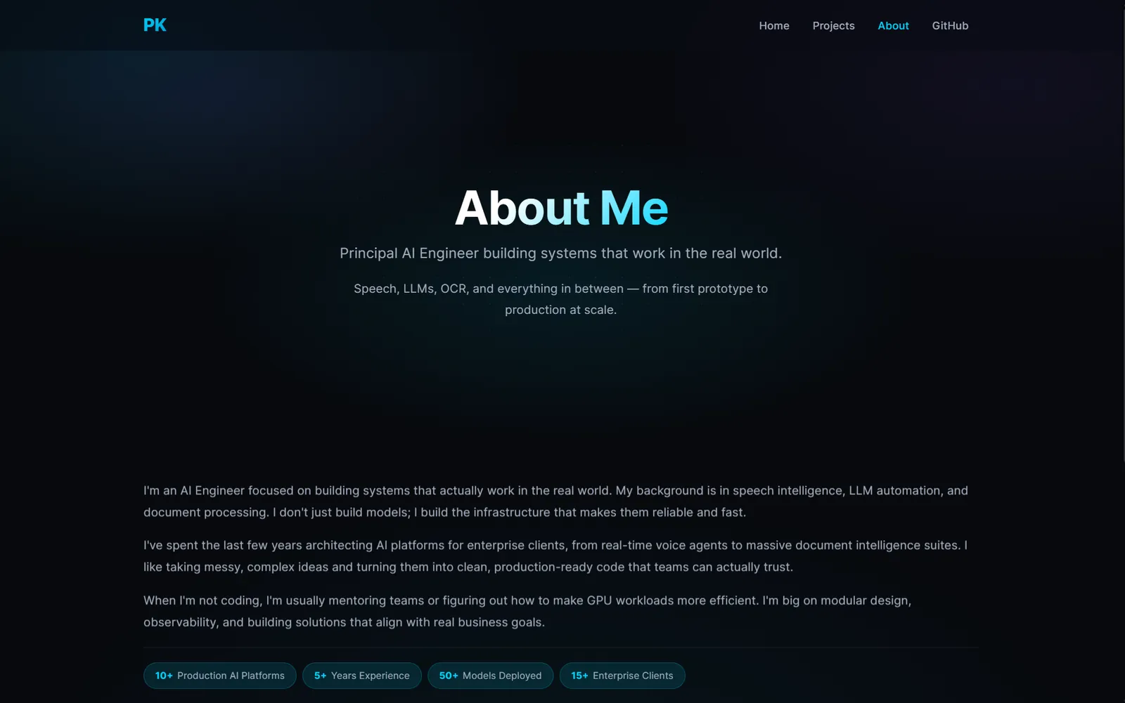 Portfolio - About Page