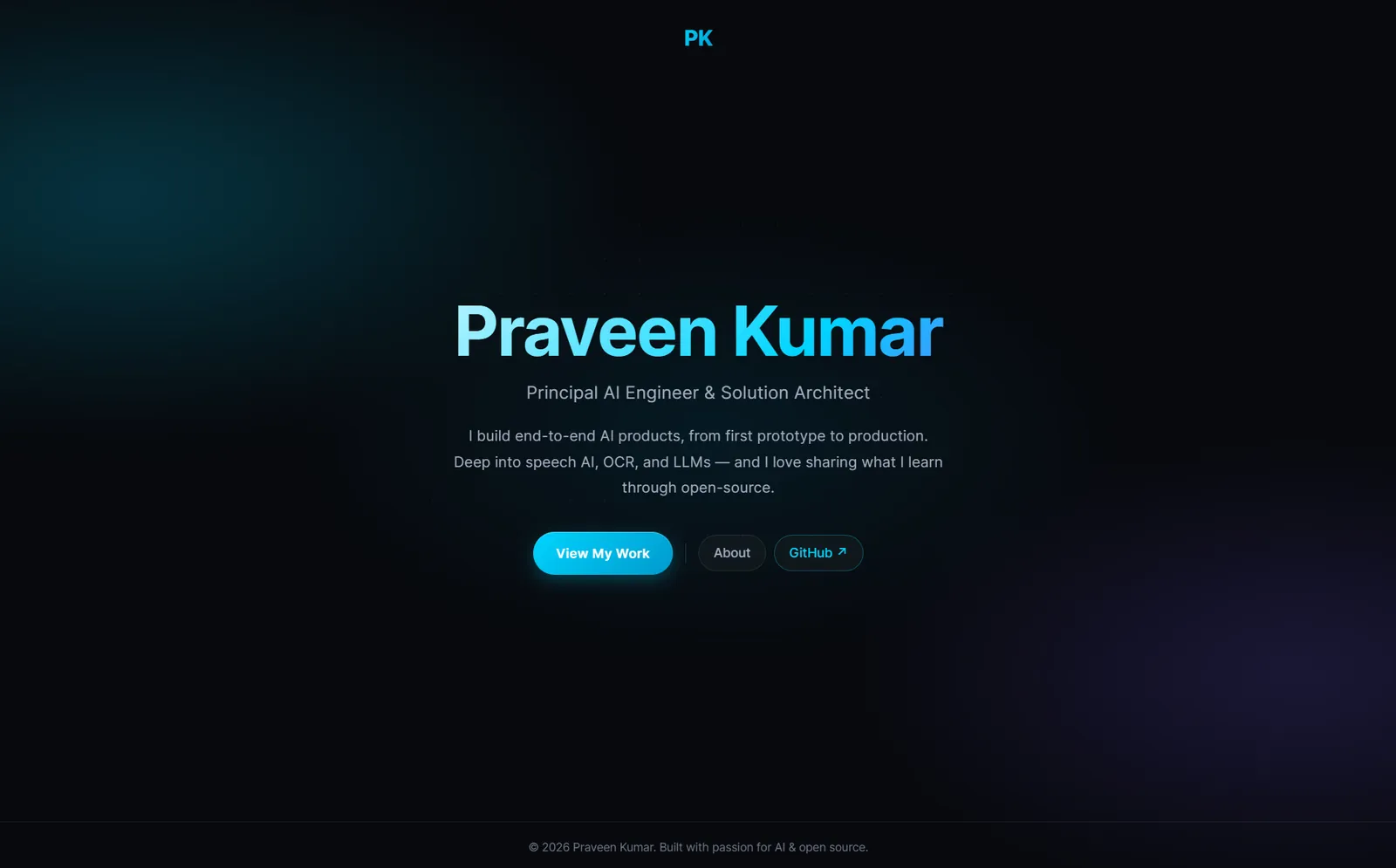 Portfolio Website - Landing Page